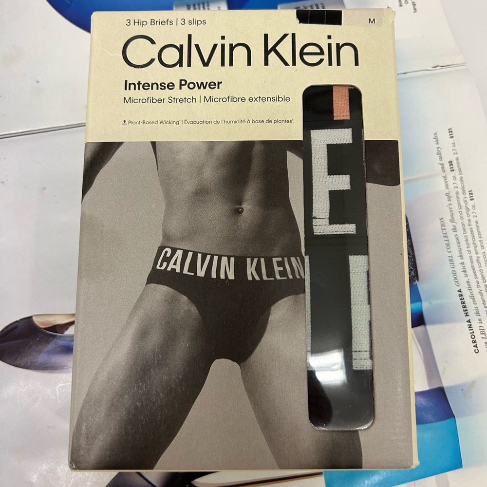 Calvin Klein Intense Power Men Microfiber Stretch Hip Brief 3-Pack M